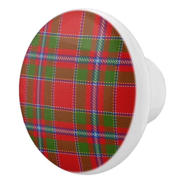 Bouton De Porte En Céramique Clan écossais Grandeur Drummond Tartan Plaid (Droite)