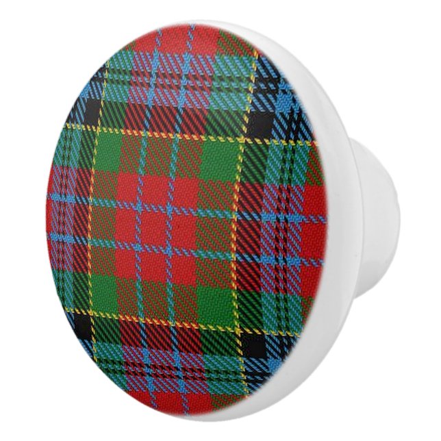 Bouton De Porte En Céramique Clan écossais Grandeur Kidd Tartan Plaid (Droite)