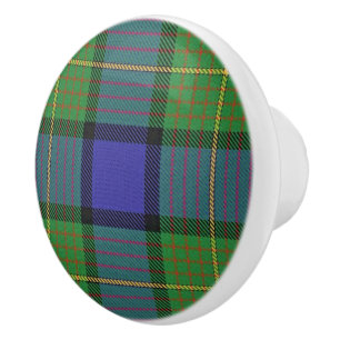 Bouton De Porte En Céramique Clan écossais Grandeur Muir Tartan Plaid