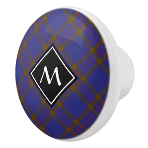 Bouton De Porte En Céramique Clan Elliot moderne Tartan Ceramic Knob