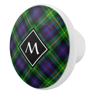 Bouton De Porte En Céramique Clan Farquharson Tartan Ceramic Knob