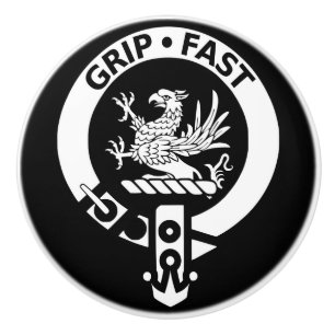 Bouton De Porte En Céramique Clan Leslie Crest Badge Pulls