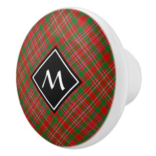Bouton De Porte En Céramique Clan MacAlister Tartan Ceramic Knob