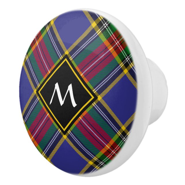 Bouton De Porte En Céramique Clan MacBeth Tartan Ceramic Knob (Droite)