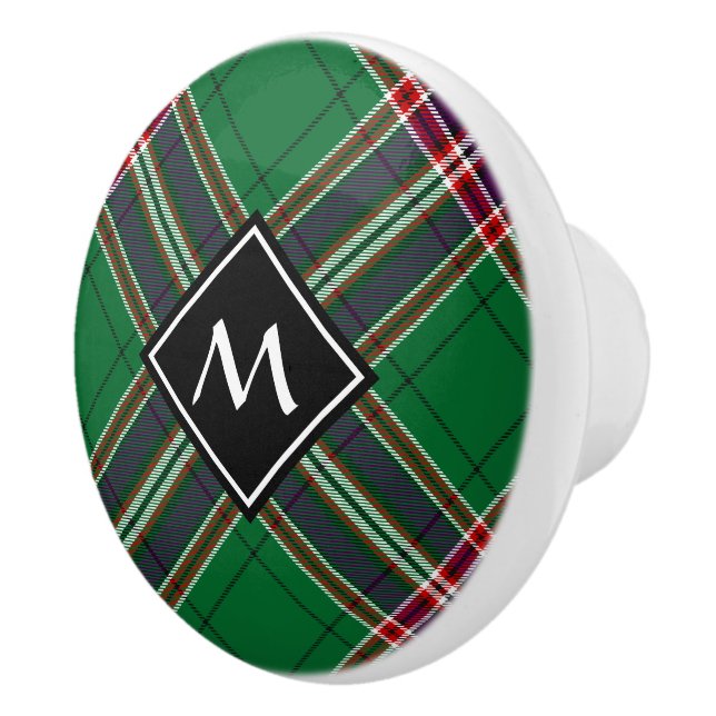 Bouton De Porte En Céramique Clan MacFarlane Chasse moderne Tartan (Droite)