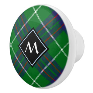 Bouton De Porte En Céramique Clan MacIntyre Chasse Tartan Ceramic Knob