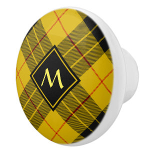 Bouton De Porte En Céramique Clan Macleod de Lewis Tartan