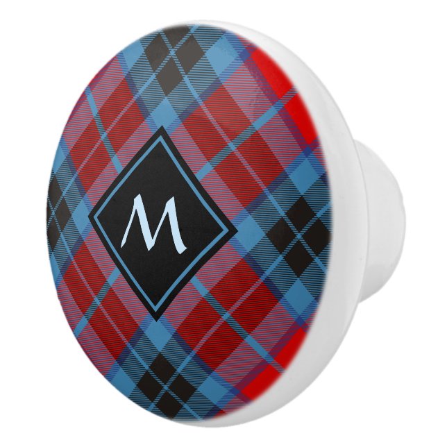 Bouton De Porte En Céramique Clan MacTavish Tartan (Droite)
