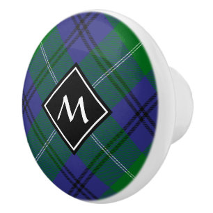 Bouton De Porte En Céramique Clan Oliphant Tartan Ceramic Knob