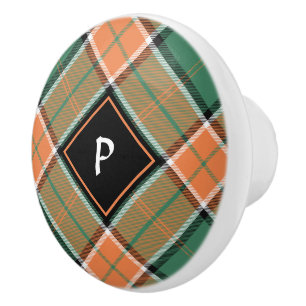 Bouton De Porte En Céramique Clan Pollock Tartan Ceramic Knob