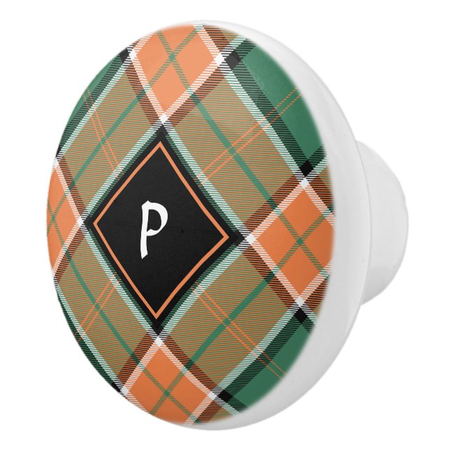 Bouton De Porte En Céramique Clan Pollock Tartan Ceramic Knob (Droite)