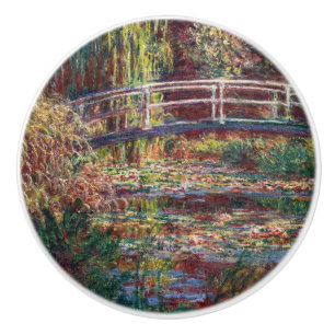 Bouton De Porte En Céramique Claude Monet - Bassin aux nymphéas, harmonie rose