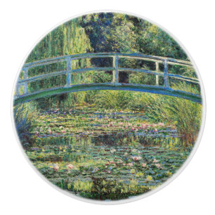 Bouton De Porte En Céramique Claude Monet - Bassin aux Nymphéas & Pont Japonais