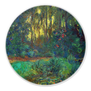 Bouton De Porte En Céramique Claude Monet - Coin d'un étang avec des Nénuphars