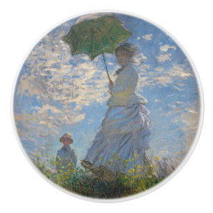 Bouton De Porte En Céramique Claude Monet Femme à l'ombrelle Beaux-arts