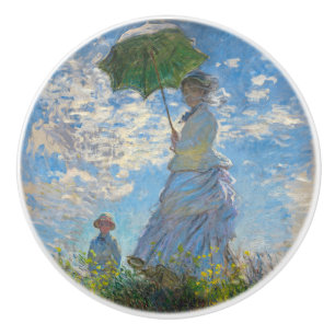Bouton De Porte En Céramique Claude Monet - La Promenade, Femme avec un Parasol