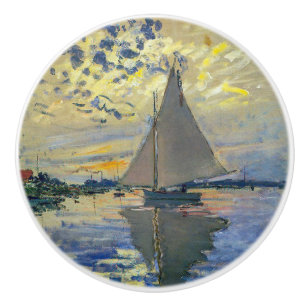 Bouton De Porte En Céramique Claude Monet - Voilier au Petit-Gennevilliers