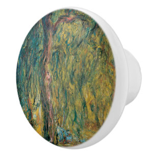 Bouton De Porte En Céramique Claude Monet - Willow Weeping