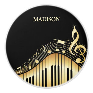 Bouton De Porte En Céramique Clavier Beige Et Noir Ceramic Knob