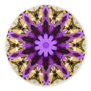 BOUTON DE PORTE EN CÉRAMIQUE CLEMATIS