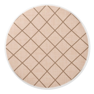Bouton De Porte En Céramique Clôturé en beige et Brown en céramique bouton Tire
