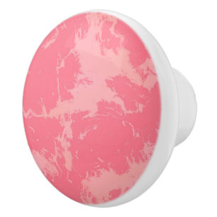 Bouton De Porte En Céramique Cloud marbré rose abstrait