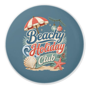 Bouton De Porte En Céramique Club de vacances de Noël sur la côte