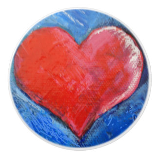 Bouton De Porte En Céramique coeur en céramique de bouton