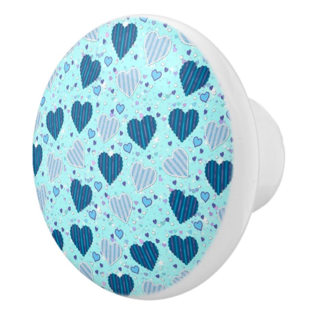 Bouton De Porte En Céramique Coeurs Ceramic Knob (Droite)