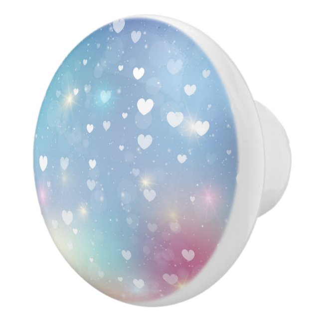 Bouton De Porte En Céramique Coeurs Ceramic Knob (Droite)
