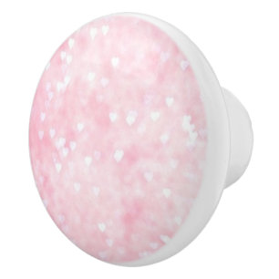 Bouton De Porte En Céramique Coeurs Ceramic Knob