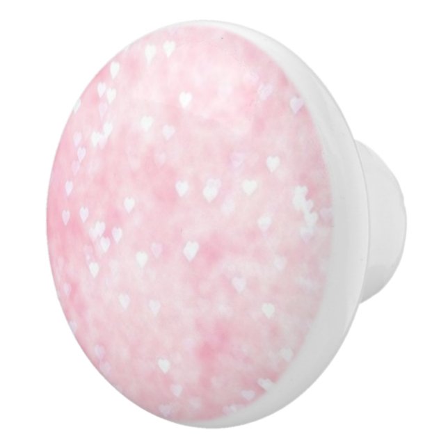 Bouton De Porte En Céramique Coeurs Ceramic Knob (Droite)