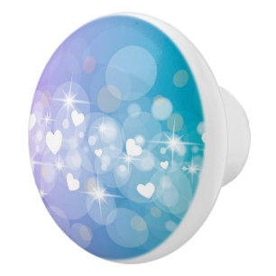 Bouton De Porte En Céramique Coeurs Ceramic Knob