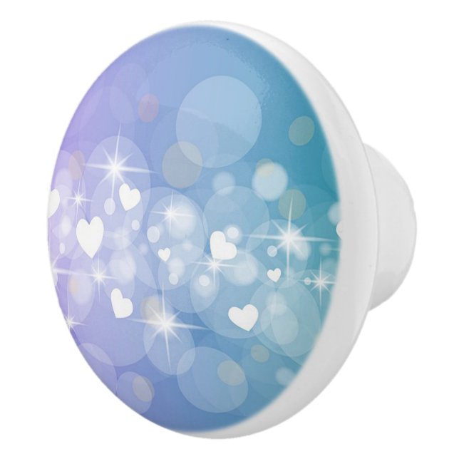 Bouton De Porte En Céramique Coeurs Ceramic Knob (Droite)
