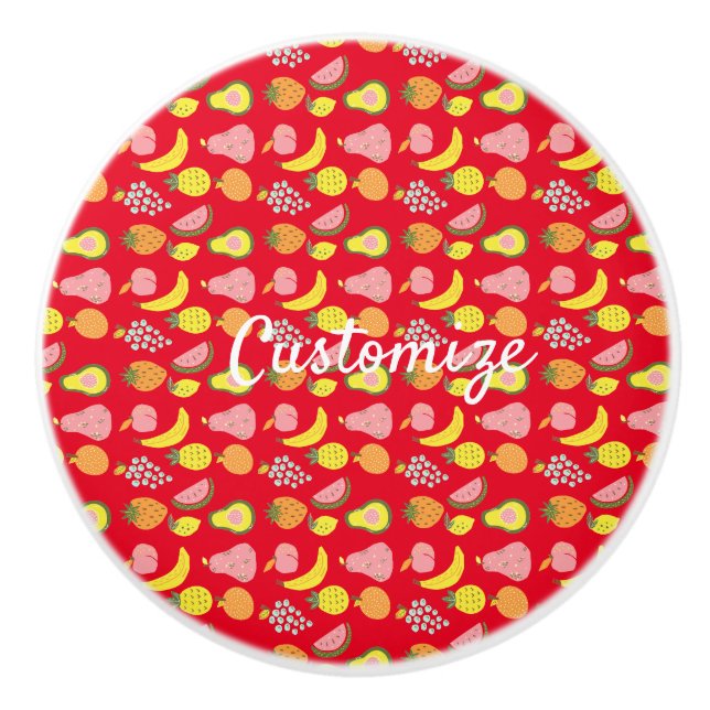 Bouton De Porte En Céramique Collection de fruits assorés Thunder_Cove (Devant)