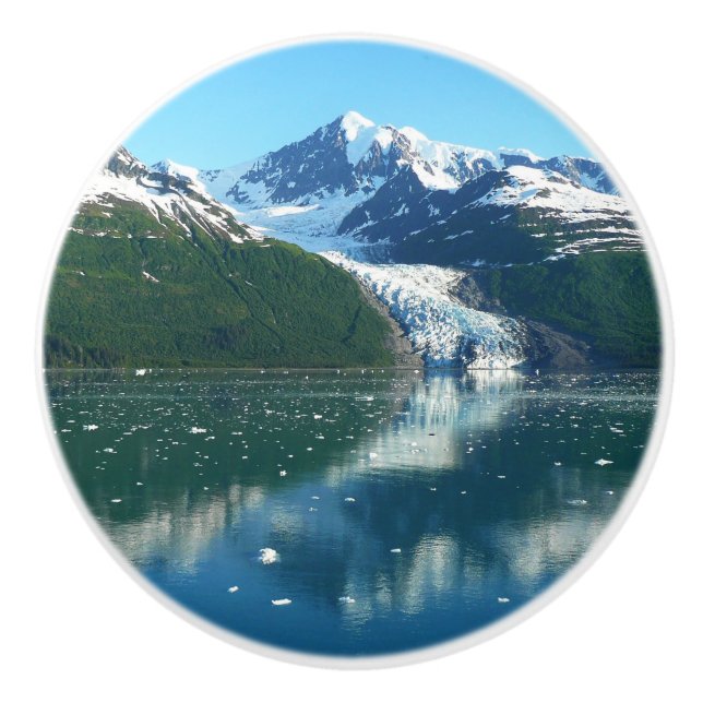 Bouton De Porte En Céramique College Fjord I Belle photographie de l'Alaska (Devant)
