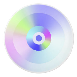 Bouton De Porte En Céramique Coloré Iridescente Rainbow Good Vibes Gradient