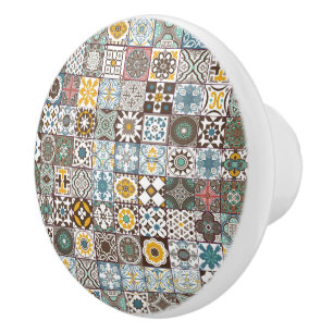 Bouton De Porte En Céramique Colored Moroccan