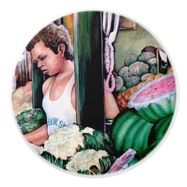 Bouton De Porte En Céramique Comment Apprécies-Tu Ces Melons ? (Devant)