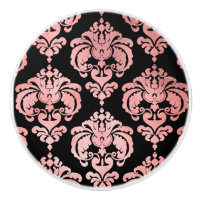 Commode de chambre élégante en damassé or rose et 