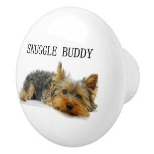 Bouton De Porte En Céramique compagnon de câlin yorkshire-terrier