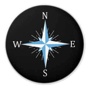 Bouton De Porte En Céramique Compas éolien