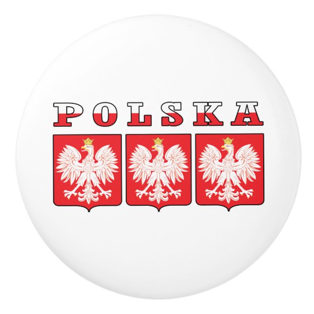 Bouton De Porte En Céramique Comté de Polska (Devant)
