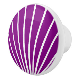 Bouton De Porte En Céramique Conception Art Déco Violette