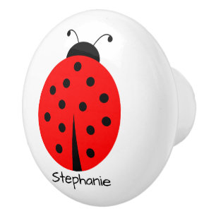 Bouton De Porte En Céramique Conception coccinelle Personnalisé