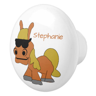Bouton De Porte En Céramique Conception de cheval personnalisée