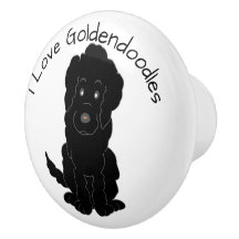 Conception de chien Goldendoodle noir