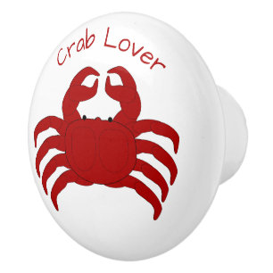 Bouton De Porte En Céramique Conception de crabe personnalisée