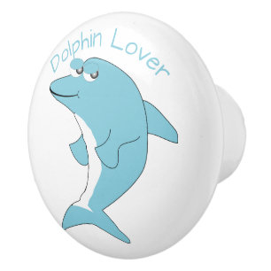Bouton De Porte En Céramique Conception de dauphin personnalisée Blue Dolphin
