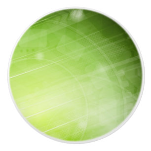 Bouton De Porte En Céramique Conception de feu vert dans le style de pointe